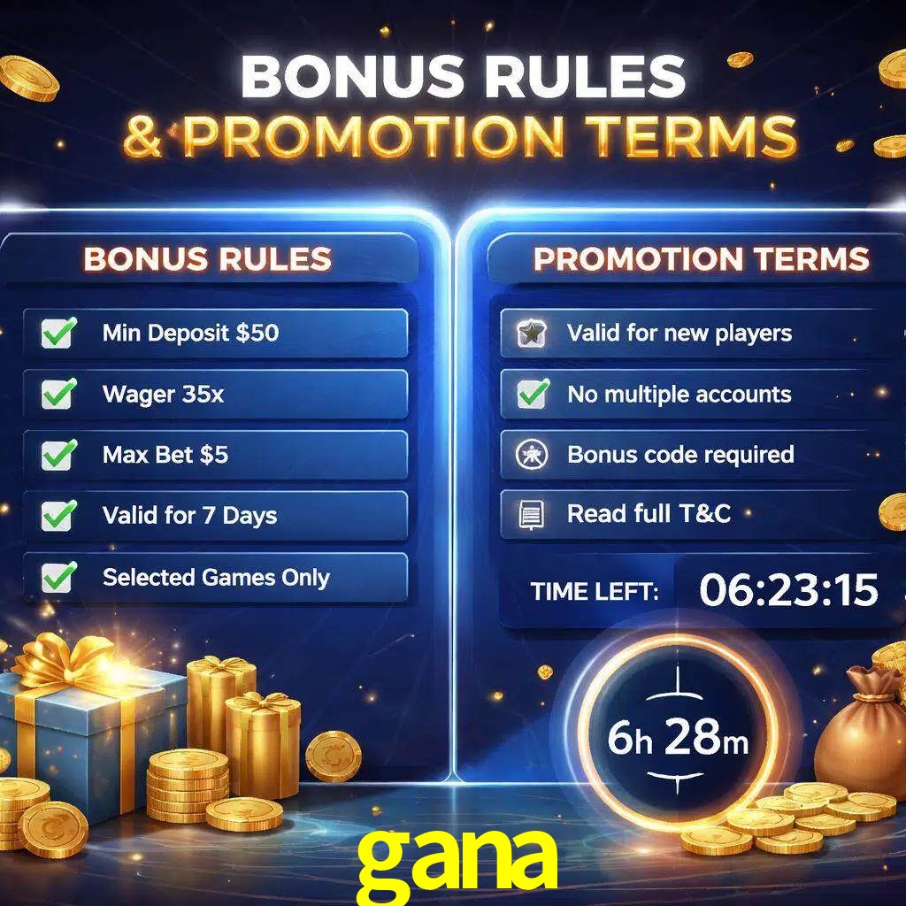 Reglas de promoción gana y condiciones de bonos explicadas visualmente